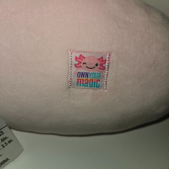 Pink Winking Axolotl Plush Pillow Toy Decor Own Your Magic Little Brownie OYM - Picture 5 of 10